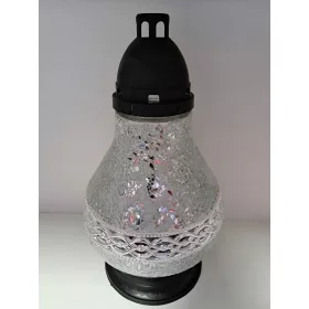  Große Buntglas-Kerze in Karaffe, 35 cm, SM-9K