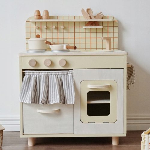 RETRO-KÜCHE AUS HOLZ MIT XL-ZUBEHÖR