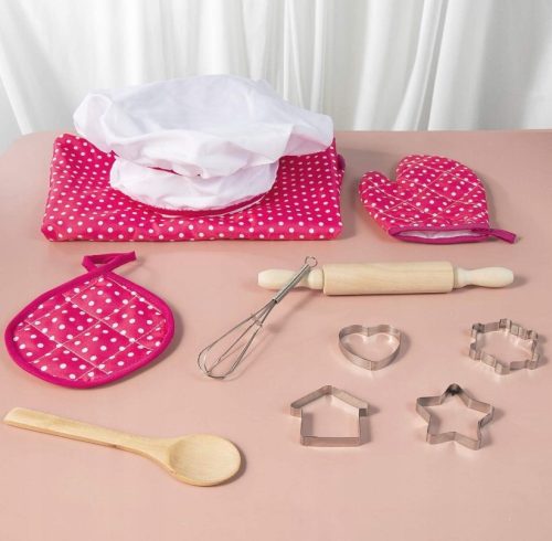  Set für Kinder – große Küchenschürze + Backblech-Zubehör