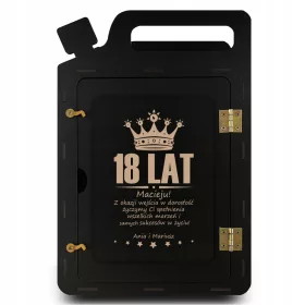    BARGE-KANISTER MIT GRAVUR 18 YEARS OLD EIGHTEEN 3D-GEBURTSTAGSGESCHENK + NAMEN