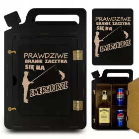    LUSTIGER BEHÄLTER, DER IM RUHESTAND BEGINNT. GESCHENK FÜR DEN RUHESTAND 3D