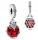  Hängender Charms-Anhänger aus Silber 925 mit Marienkäfer-Zirkonen aus Glas, GRATIS