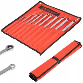  LANGE RINGSCHLÜSSEL MIT RATSCHE 8-19MM 10STK