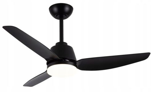  HELIOS Deckenventilator Schwarz und Weiß | Gleichstrommotor mit Fernbedienung | Lampe, 106 cm