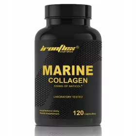   IronFlex Meereskollagen mit Hyaluronsäure und Vitamin C für Haut, Haare & Gelenke, 120 Kapseln
