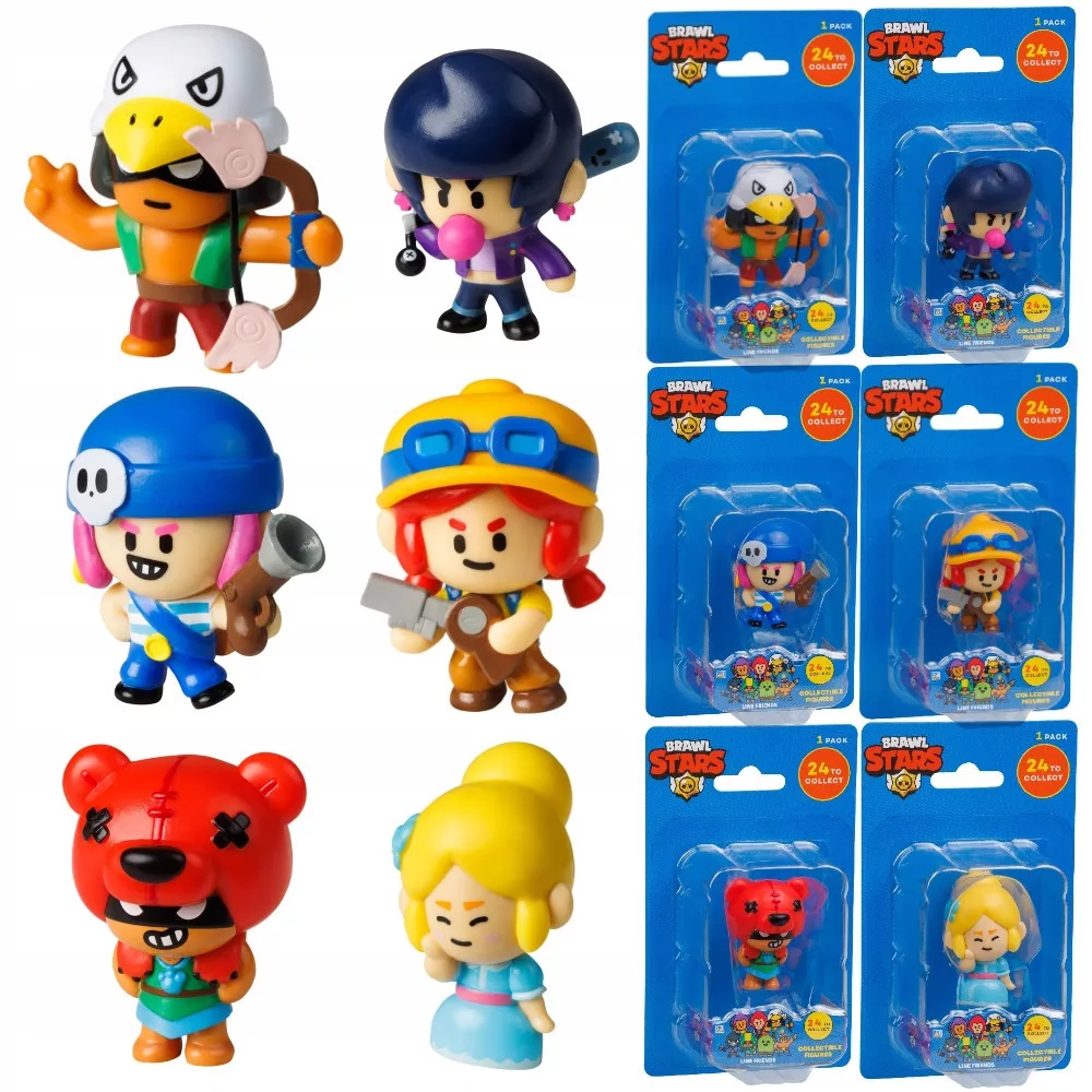 Bizak Brawl Stars Figuren – 2 Figuren In Box, 6 Cm Hoch, Sammel-Serie (BO Und Piper)