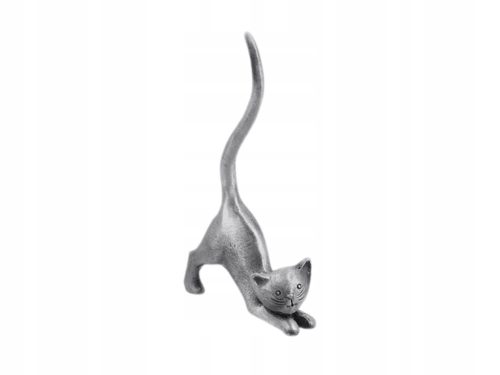  KATZENFIGUR, METALLSCHMUCKSTÄNDER