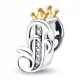 925 SILBER Charms Krone Buchstabe J Anhänger