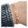  Breites Damenarmband aus Chirurgenstahl, Gold, griechisches Muster, als Geschenk