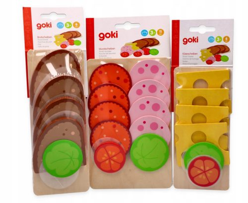  Lebensmittel Sandwiches für Kinder Brot Fleisch Käse Goki