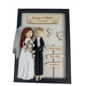    Personalisiertes Hochzeitssouvenir Hochzeitsgeschenk Brautpaar Hochzeit Makramee