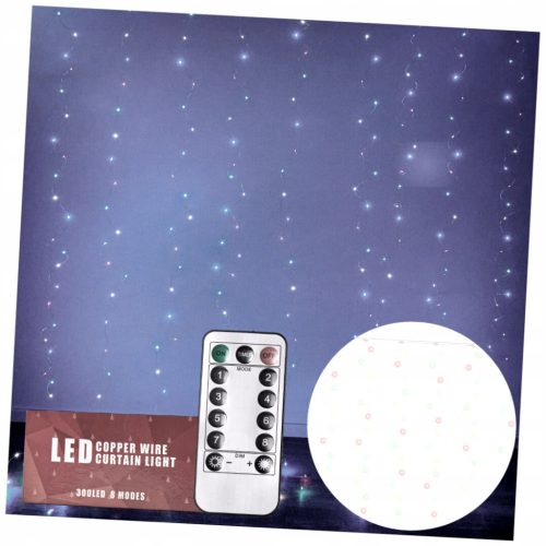  Lichtvorhang 300 LED-Lampen 3x3m Pilotkabel