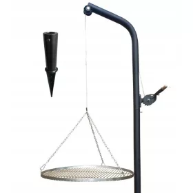    Gartengrill auf Kranarm mit 60 cm Edelstahlrost und Tragegriff