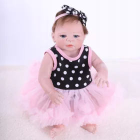  Künstliche Baby-Reborn-Puppe aus Silikon, 55 cm