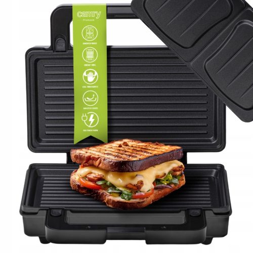  Elektrischer Grill-Sandwich-Maker 2in1 Panini, austauschbare antihaftbeschichtete Platten
