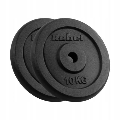  Gusseisen-Gewichtsset 2x10kg 20kg Loch 31mm REBEL-Platte