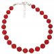  925 SILBER SILBERARMBAND MIT KORALLE, ROTE KORALLE, 21 CM