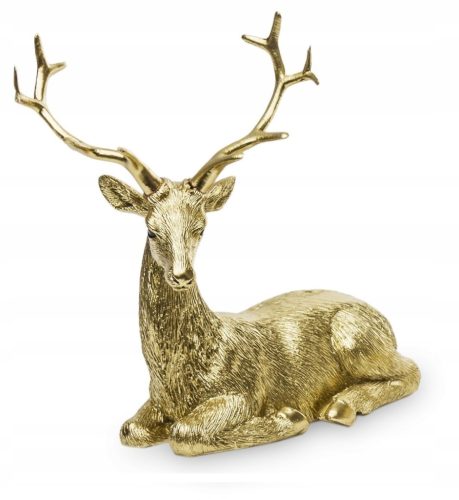  GOLDENES RENTIER LIEGEND H11CM DEKO GESCHENK