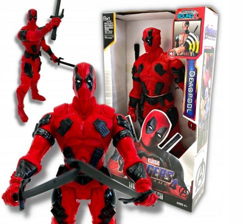  DEADPOOL SUPERHELDEN FIGUR LICHT SOUND BEWEGLICH