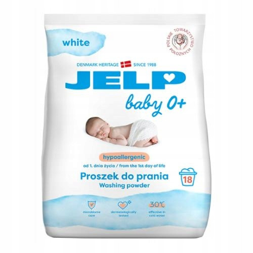  Jelp Baby 0+ Weißes Waschpulver 18 Wäschen 1350 g