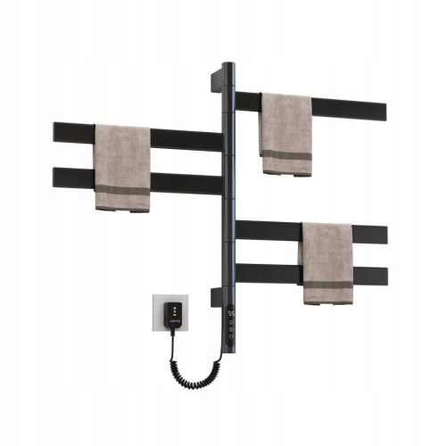  SIOYIE elektrischer Badheizkörper 120 W 450 x 675 mm Schwarz