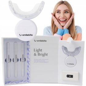    Smile Bite TEETH WHITENING-Gerät mit LED-Overlay und Smilebite-Gel