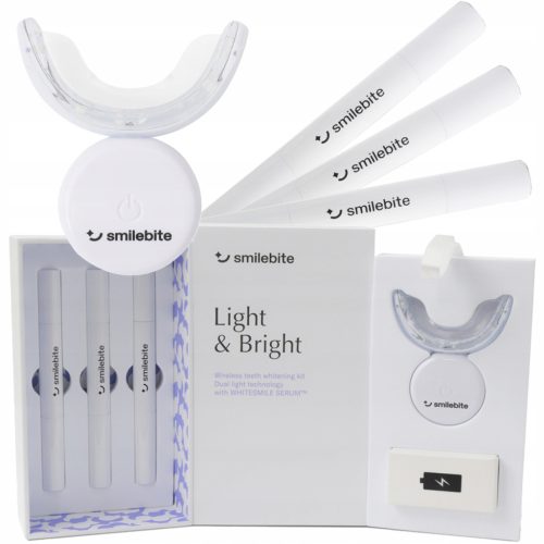  Smile Bite TEETH WHITENING-Gerät mit Gel und Smilebite LED-Overlay