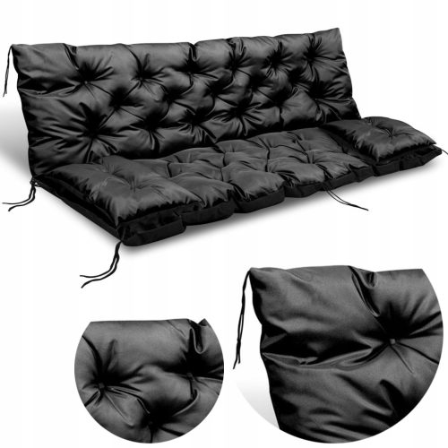  Kissen für Gartenschaukelbank 180x60x50cm + 2 Gartenkissen