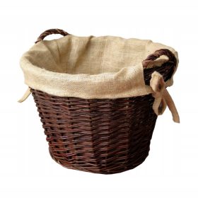   Runder Holzkorb aus Weidengeflecht ⌀47 cm – Stilvolle und Praktische Aufbewahrung