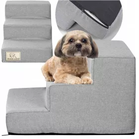    TREPPEN TREPPEN FÜR HUNDE UND KATZEN, RAMPENLANDUNG, 3 STUFEN, STABIL, 45x30x30 CM