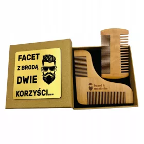    EIN SET KÄMME FÜR EINEN BÄRTIGEN MANN, ein Geschenk für einen Mann, Ehemann, Vater, Großvater zum Geburtstag