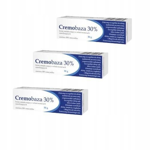 Cremobaza 30% Urea Halbfett-Creme 3x30g - Intensivpflege für trockene Haut