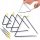  4x TRIANGLE MUSICAL INSTRUMENT Set Dreiecke + Stöcke, Stahlmetall