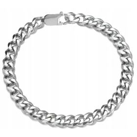  BREITES SILBERARMBAND FÜR HERREN, EDELSTAHL 10 MM 21 CM