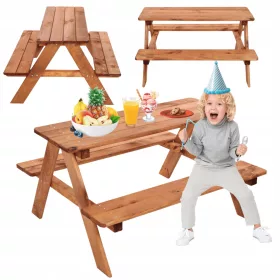    Picknickbank Outdoortisch Gartentisch mit Bank Kinder 1-5 Jahre ECO