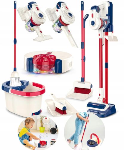  Reinigungsset 8in1 Handstaubsauger für Kinder Roboter Wischbesen 3 L+