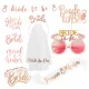  BRIDE TO BE Junggesellinnenabschied-Set, Gadgets, Dekorationen, Schärpe, Schleier, 8-tlg