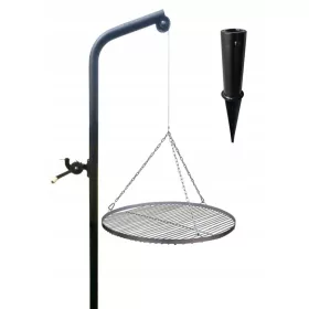    Grill Dreibein Garten Lagerfeuer Kran mit Griff Ausleger 60 Edelstahl