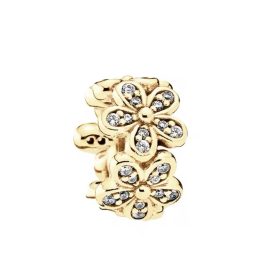  Charms Blumenanhänger 100% vergoldetes Silber S 925 @ 82