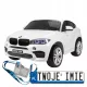  BMW X6M XXL für 2 Kinder Weiß + Fernbedienung + Öko-Leder + Sicherheitsgurte + Free Start +