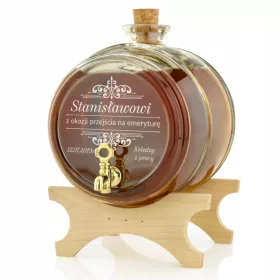 RUHESTANDSGESCHENK GLASFASSTANK WEINREGAL BIMBER 4L