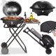  ELEKTROGRILL STEHEND 2IN1 GARTEN BALKON KLAPPBAR 2400W 190 °C