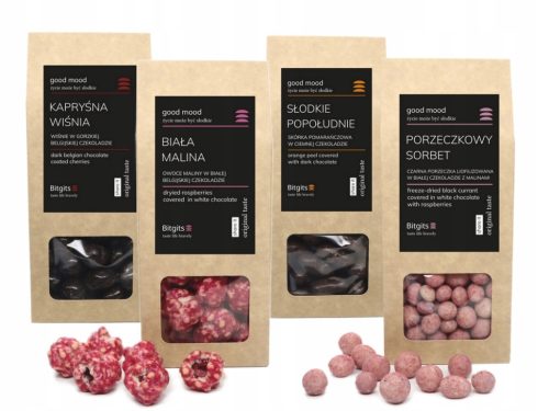  Set mit mit Schokolade überzogenen Früchten in MIX-Boxen als Geschenk