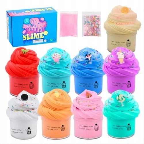 9 Stück flauschiger Floam-Schleim zum Stressabbau, Schlammspielzeug