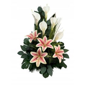    Grabdekoration, KALLIA, Lilien, Friedhofskomposition, Grabstrauß