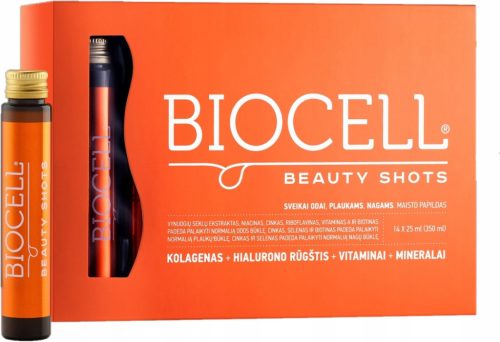 Biocell Beauty Shots für gesunde Haut - 14 Ampullen à 25 ml mit Kollagen, Hyaluronsäure und Vitaminen