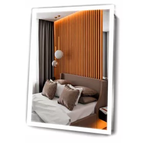  LED-Badezimmerspiegel 65x130 cm mit beleuchteten Mustern