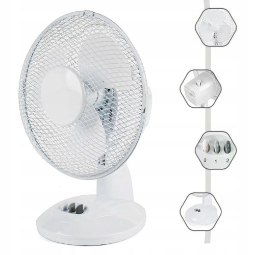  Hoist Group Tischventilator FAN DESK FAN 9" 23cm weiß
