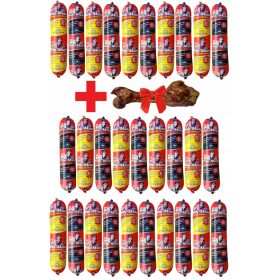    29 x 0,9 kg RoyalFood HauMiau Riegel-Hundefutter 95 % Fleisch + KOSTENLOS