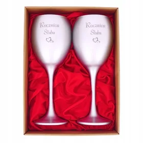    GRAVIERTE GLÄSER IN EINER SATIN-BOX, GESCHENK ZUM HOCHZEITSJUBILÄUM 1-99